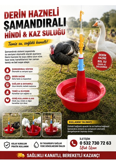Derin Hazneli Şamandıralı Hindi & Kaz Suluğu