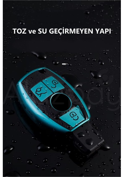Mercedes A B C E S G Serisi Gl Gla Glc Cla Cls Amg Deri Görünüm Tpu Anahtar Kılıfı Kırmızı