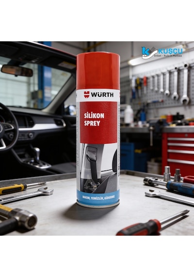Würth Silikon Sprey 300 Ml Metal Plastik Lastik Parçalar Için Uzun Süreli Koruma Özellikli