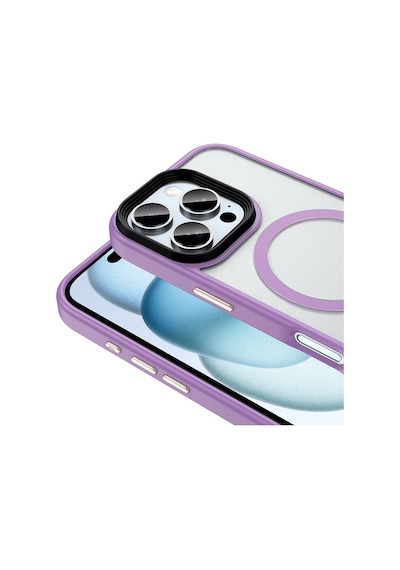 Apple Uyumlu iPhone 16 Pro Max Kılıf Mat Arka Yüzey Wireless Şarj Özellikli Zore Flet M-safe Kapak Pembe