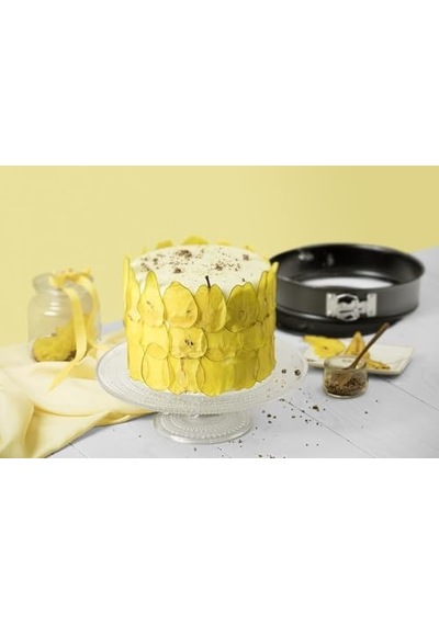 Kelepçeli Kek Kalıbı - Pastacılık İçin Yapışmaz, Kolay Çıkarılabilir Teflon Kaplama Pasta Kalıbı 18 Cm .