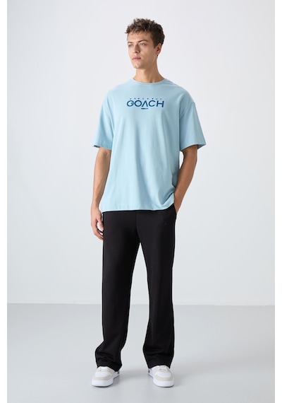 Tommy Life Açık Mavi Pamuklu Kalın Yumuşak Dokulu Oversize Fit Baskılı Erkek T-shirt - 88329 Açik Mavi Tommy Life Açık Mavi Pamuklu Kalın Yumuşak Dokulu Oversize Fit Baskılı Erkek T-shirt - 88329 Açik Mavi