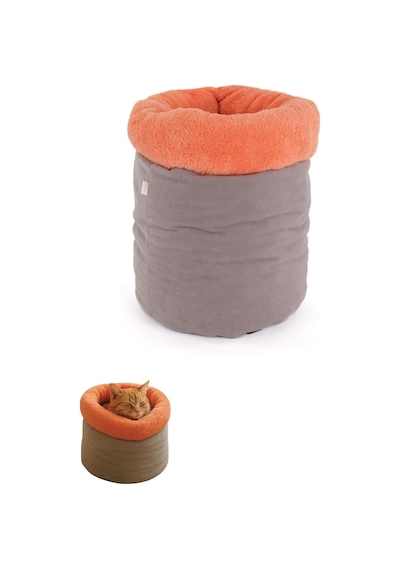 Modern Kedi Ve Köpek Mağara Yatağı, 80x60x3 Cm, Sakinleştirici Ve Konforlu, Serin Mat Kılıfı İl