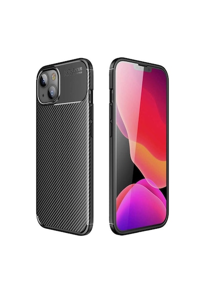 Apple Uyumlu iPhone 13 Mini Kılıf Karbon Silikon Case