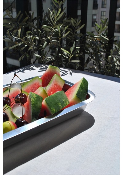 1 Adet Paslanmaz Çelik Meze Küveti Servis Meze Tabağı 29x18,5 Cm Gümüş