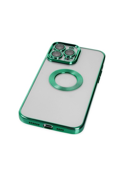 Apple Uyumlu iPhone 14 Pro Max Kılıf Slot Silikon Köknar Yeşili/