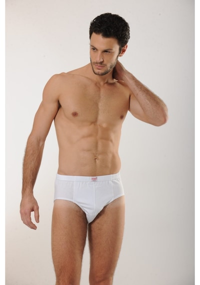 Hmd 200 6'lı Pamuklu Slip Erkek Külot - Beyaz Beyaz
