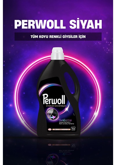 Perwoll Yenileyici & Hassas Bakım Sıvı Çamaşır Deterjanı Siyahlar 2950 ML