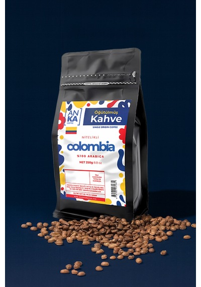 Kolombiya Nitelikli Filtre Kahve 250g %100 Arabica, Yumuşak İçim Öğütülmüş