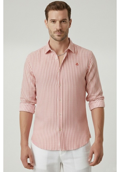 Deepsea Turuncu Slim Fit Çizgili %100 Pamuk Erkek Gömlek Nefes Alan Şık Günlük Gömlek 2602626 Turuncu Deepsea Turuncu Slim Fit Çizgili %100 Pamuk Erkek Gömlek Nefes Alan Şık Günlük Gömlek 2602626 Turuncu