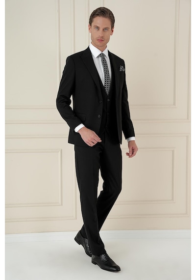 Efor Tk 907 Slim Fit Siyah Spor Takım Elbise Siyah