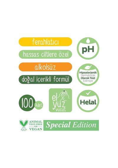 Natural Kişisel Bakım Havlusu 100 Yaprak 1000'li Set