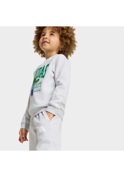 Adidas Little Kids Minecraft Jog Set Çocuk Gri Eşofman Takımı Ks9036
