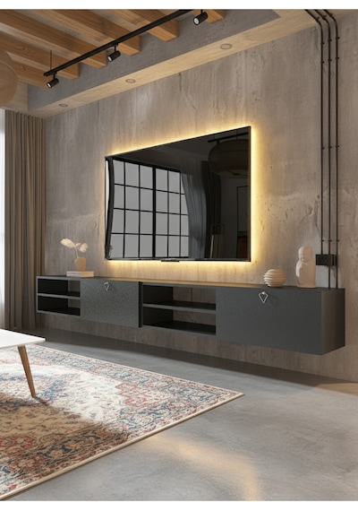 Resital Tv Ünitesi S2447-4 Antrasit Antrasit