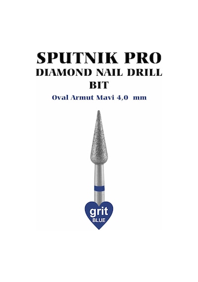 Elmas Oval Armut Freze Mavi Çap 4,0mm
