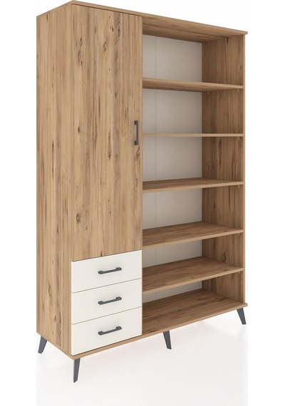 Hyperion Dolap 9 Raflı 3 Çekmeceli 3 Kapaklı 132x44x195 Çam-ç... Çam