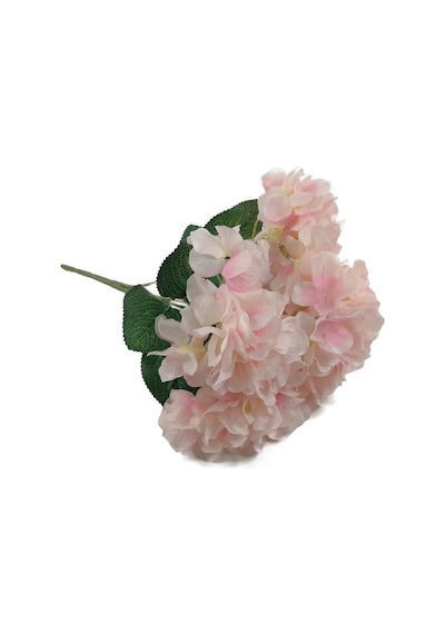 Yapay Çiçek Ortanca Demeti Pembe Açık 5 Kafalı Büyük Boy 43 Cm