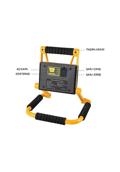 1300 Lümen Güçlü Aydınlatma Watton    Wt-328 Turuncu