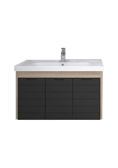 Turkuaz Seramik Frame Etajerli Lavabo 90 x 45CM-Mostar 90 Alt Modül -Siyah Turkuaz Seramik Frame Etajerli Lavabo 90 x 45CM-Mostar 90 Alt Modül -Siyah