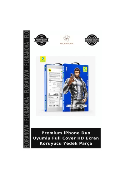 Premium Apple iPhone Duo Uyumlu Full Cover Hd Ekran Koruyucu Yedek Parça