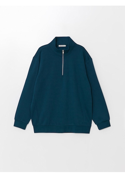Lc Waikiki Lcw Dik Yaka Uzun Kollu Erkek Sweatshirt Taş