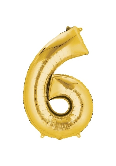 Showparty Folyo Balon 6 Rakam 100 Cm - Altın