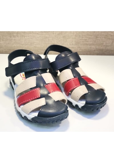 Wendy K-101 Erkek Çocuk Günlük Sandalet Lacivert / Bej / Kırmızı Beyaz