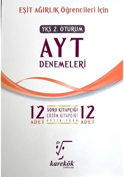 AYT 12'li Eşit Ağırlık Deneme Seti -  Karekök Eğitim Yayın