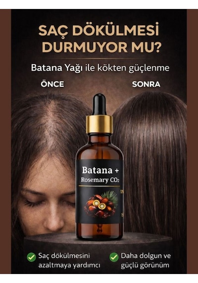 Safvital Batana Yağı Saç Dökülmesine Karşı Güçlendirici & Gürleştirici Bakım Yağı 50 Ml Biberiye+co2