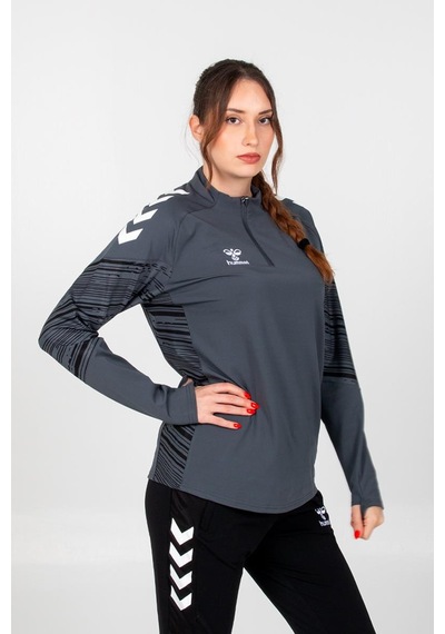 Hummel Line Antrenman Eşofman Üstü Antrasit Gri