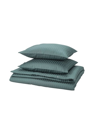 Ikea Nattjasmın Çift Kişilik Nevresim Takımı 220 X 240 Cm Koyu Yeşil - Yeşil