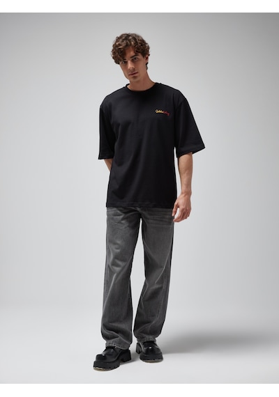 Gsstore X Midground Erkek T-shirt E251217 Siyah