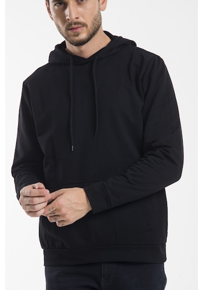 Süperlife Erkek Kapşonlu Regular Fit İnce Sweatshirt Spr 20k55 Siyah