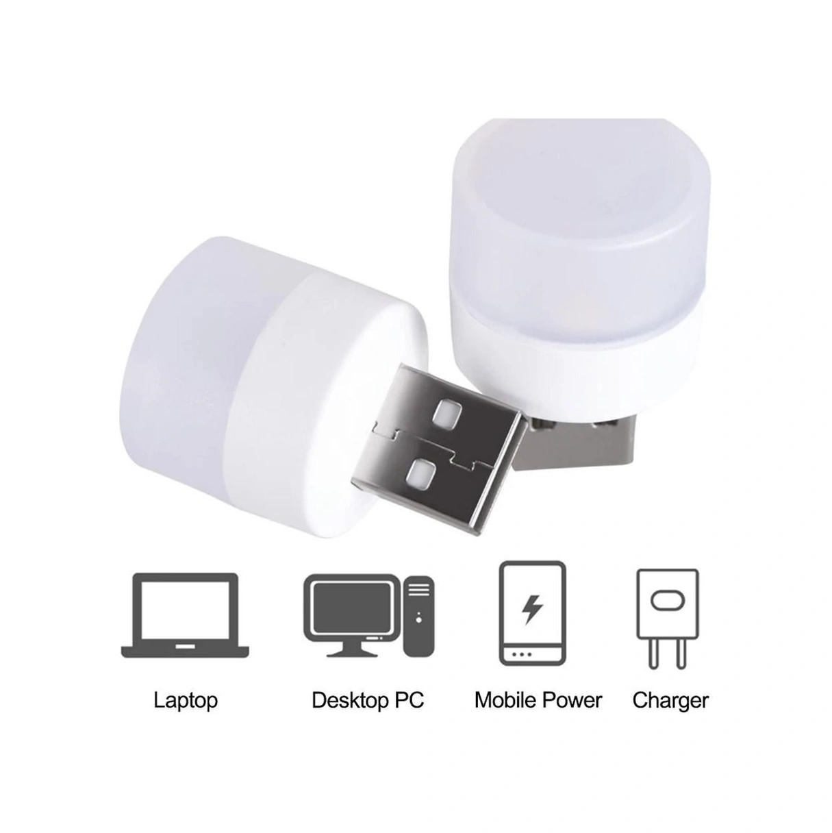 Zhltools Mini Taşınabilir Usb Led Lamba 5v 1.2w Oto Usb Lamba 1 Adet Beyaz
