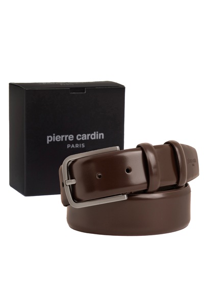 Pierre Cardin Rugan Deri Erkek Kemer En 3,5 Cm Pc100a Kahve - Rugan