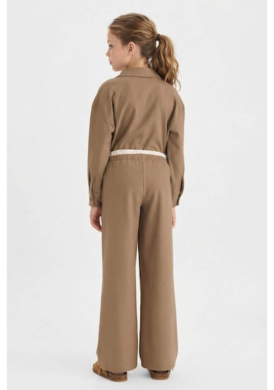 Defacto Kız Çocuk Beli Lastikli Wide Leg Pantolon G4506a825wnbg75 Bej-bg75
