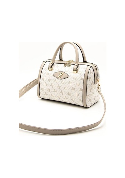Silver Polo Sp1091 Kadın El Çantası Monogram Bej-kum