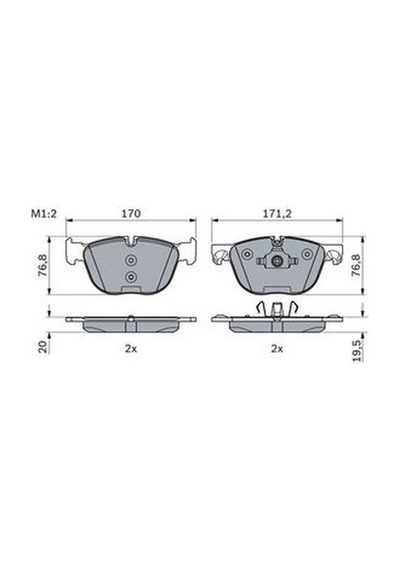 Bmw X6 M F16 50d 3.0 2014-2019 Bosch Ön Balata
