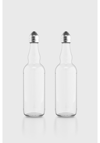 Renga Shaky 100 Ml Metal Kapaklı 2'li Cam Tuzluk Seti 121005 Gümüş