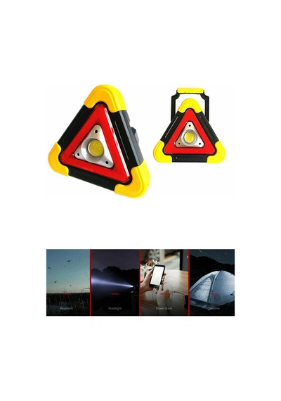 Thentech Işıklı Acil Durum Reflektör Usb Çıkışlı Şarjlı Acil Durum Reflektörü