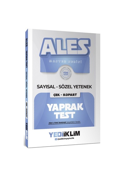 Yediiklim Yayınları 2027 Ales Master Seris Sayısal Sözel Yetenek Çek Kopart Yaprak Test