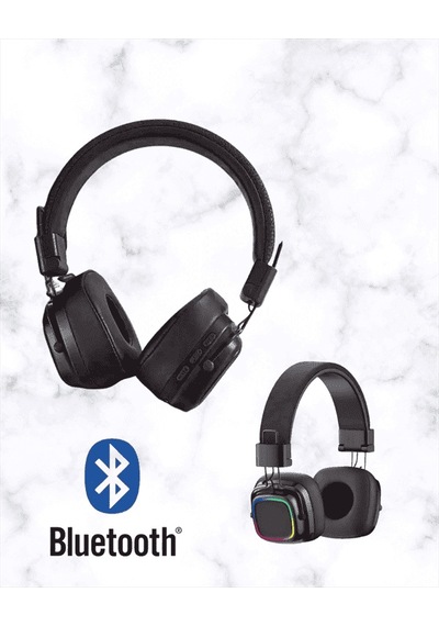 Kablosuz Bluetooth Kulak Üstü Kulaklık, Katlanabilir, Rgb Işıklı