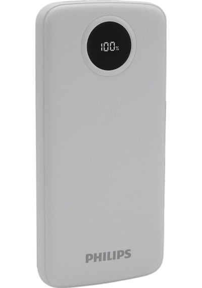 Philips Dlp7712cb 10.000mah Pd Hızlı Şarj Dijital Ekranlı Beyaz Powerbank Çok Renkli