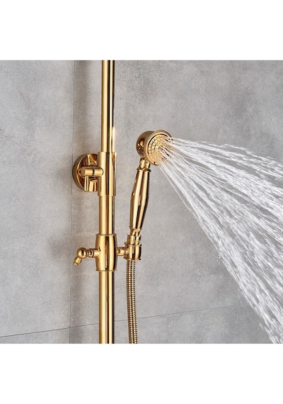 Banyo Bataryası Duş Seti Gold Altın Dore Özel Seri Yeni Model
