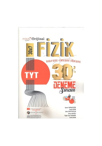 Orijinal Matematik Mikro Tyt Fizik 30 Lu Deneme 2024