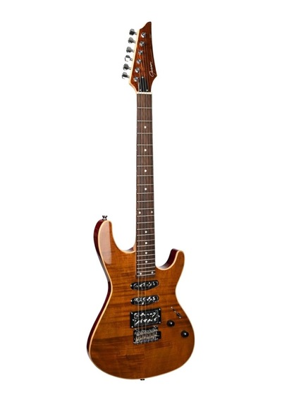 Guson Modern Superstrat Hss Manyetikli Elektro Gitar Flame Top