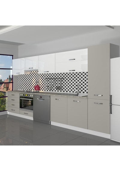 Decoraktiv Elite 325yq Ankastre Fırın Modüllü Mdf Hazır Mutfak Dolabı - Tezgah Dahil - Kumtaşı - Beyaz Bej Decoraktiv Elite 325yq Ankastre Fırın Modüllü Mdf Hazır Mutfak Dolabı - Tezgah Dahil - Kumtaşı - Beyaz Bej