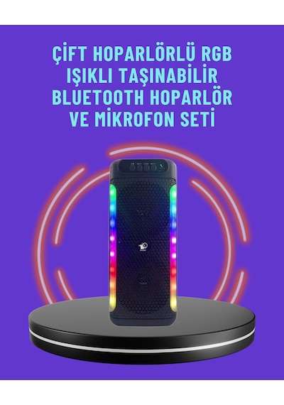 Mey İthalat Ev Ve Dış Mekan Kullanımına Uygun Rgb Işıklı Hoparlör