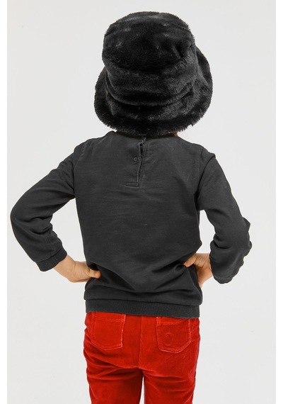 Benitto Kids Benittokids Kız Çocuk Peluş Bucket Şapka 7001-siyah