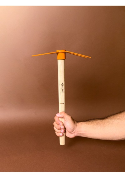 Çift Uçlu Bahçe Çapası 41 Cm Ahşap Saplı, Çatal Ve Yassı Uçlu